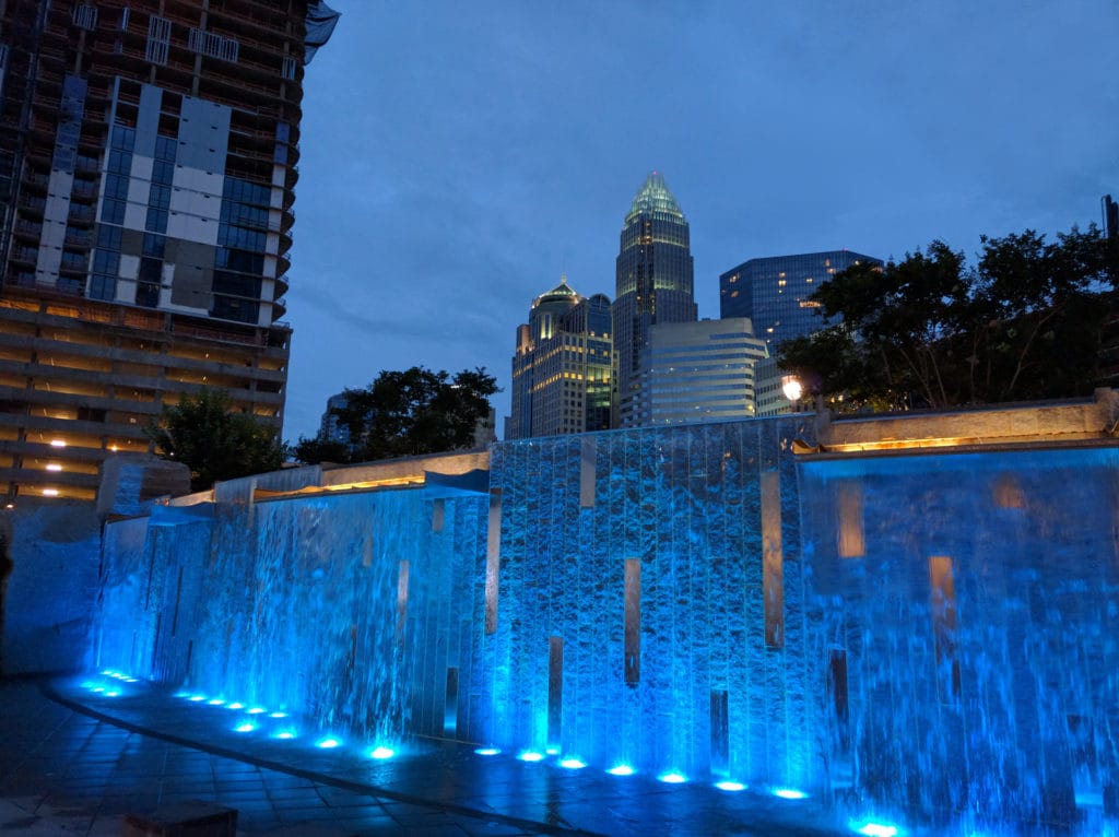 Charlotte fountain downtown